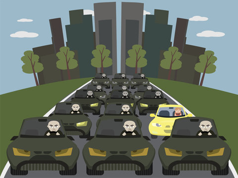 Traffic Jam Cartoon