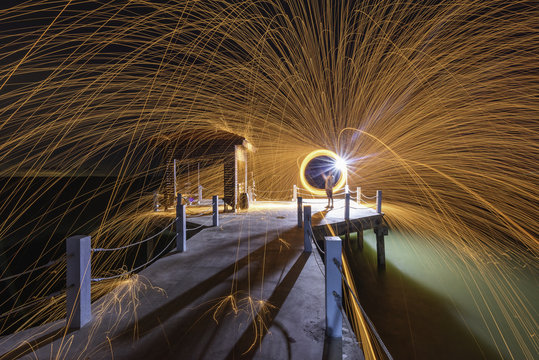 Steel Wool Bridge Wat Srichan Pradit.