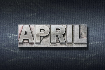 Naklejka premium April word den