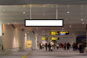 beauty  full blank advertising billboard at airport background large LCD advertisement