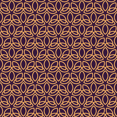 Vector seamless pattern. Modern stylish abstract texture. Repeating geometric linear tiles pattern background