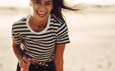 Woman enjoying outdoor on a summer day