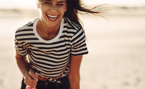 Woman enjoying outdoor on a summer day