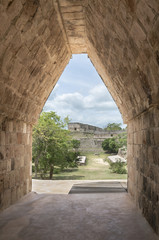 Fototapeta na wymiar Mayan Arch in Uxmal, Mexico