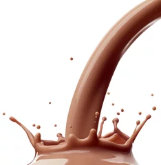 Papier Peint photo autocollant Milk-shake chocolate milk splash drink beverage dairy drop