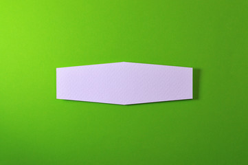 hexagonal banner on green background