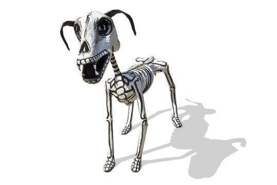 Hand crafted figurine  of Dog skeleton