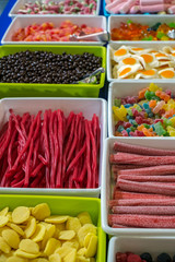 boxes with different types of candy