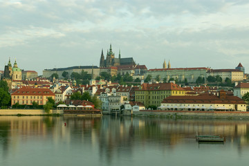 Fototapeta na wymiar Prague, view of the historic city center, Prague Castle