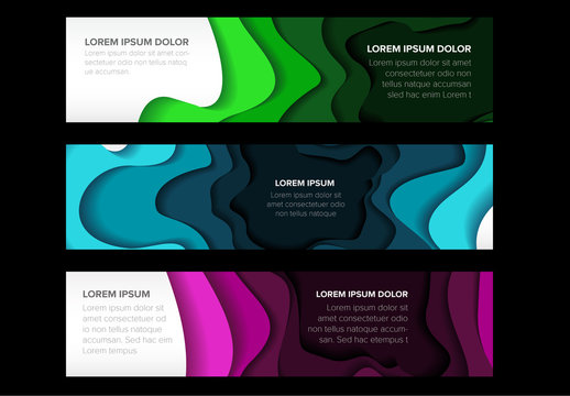 Colorful Tunnels Banner Layouts