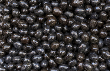 Kalamata olives found in big heapes on Greek markets