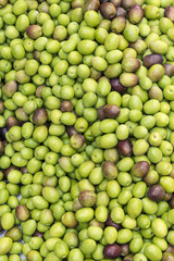 Kalamata olives found in big heapes on Greek markets