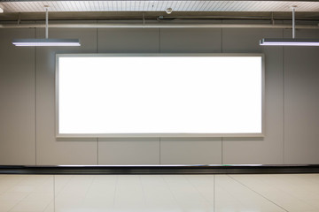 beauty  full blank advertising billboard at airport background large LCD advertisement