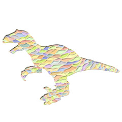 Dinosaur with colorful pattern and texture