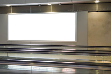 beauty  full blank advertising billboard at airport background large LCD advertisement