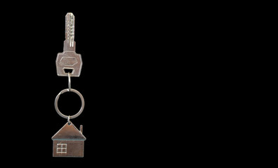 Fototapeta na wymiar metal home keychain