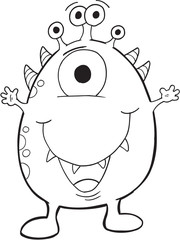 Cute Monster Vector Illustration Art