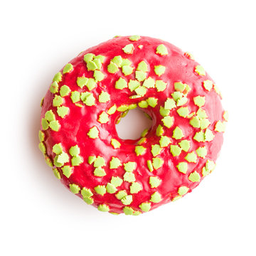 Sweet sprinkled donut.