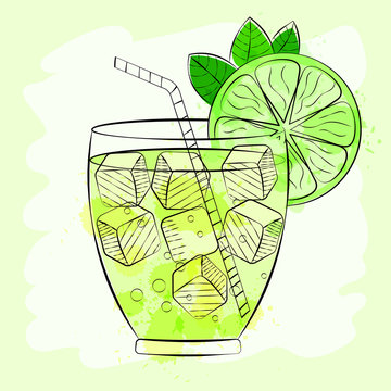 Tropical cocktail background