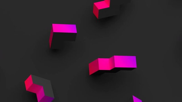Abstract 3d rendering of geometric shapes. Computer generated loop animation. Modern background with simple forms. Seamless motion design for poster, cover, branding, banner, placard. 4k UHD