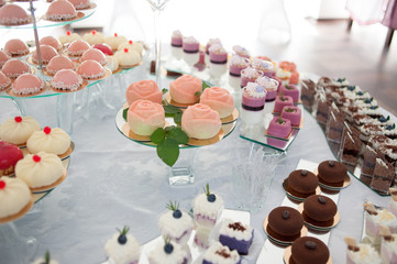 Tasty candies on the wedding
