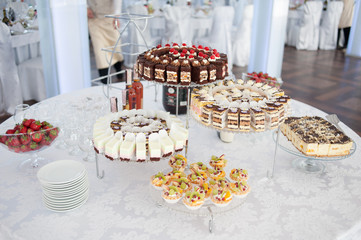 Tasty candies on the wedding