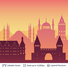 Istanbul famous city scape.