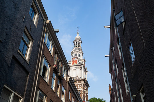 Munttoren clock tower in Amsterdam