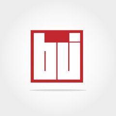 Initial Letter  BJ Logo Template Design