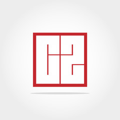 Initial Letter CZ Logo Design Template