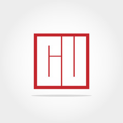 Initial Letter CU Logo Design Template