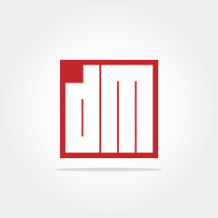 Initial Letter DM Logo Design Template