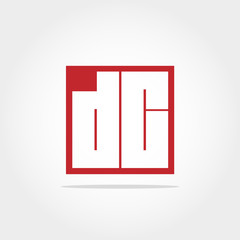 Initial Letter DC Logo Design Template