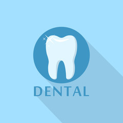 Dental logo icon. Flat illustration of dental vector logo icon for web design