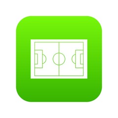 Soccer field icon digital green for any design isolated on white vector illustration