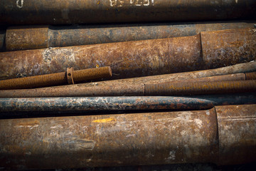 scarp metal on a pile