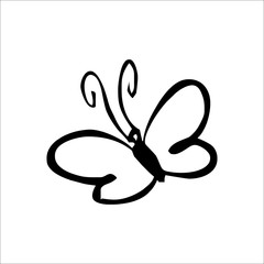 Butterfly icon. Vector Illustration