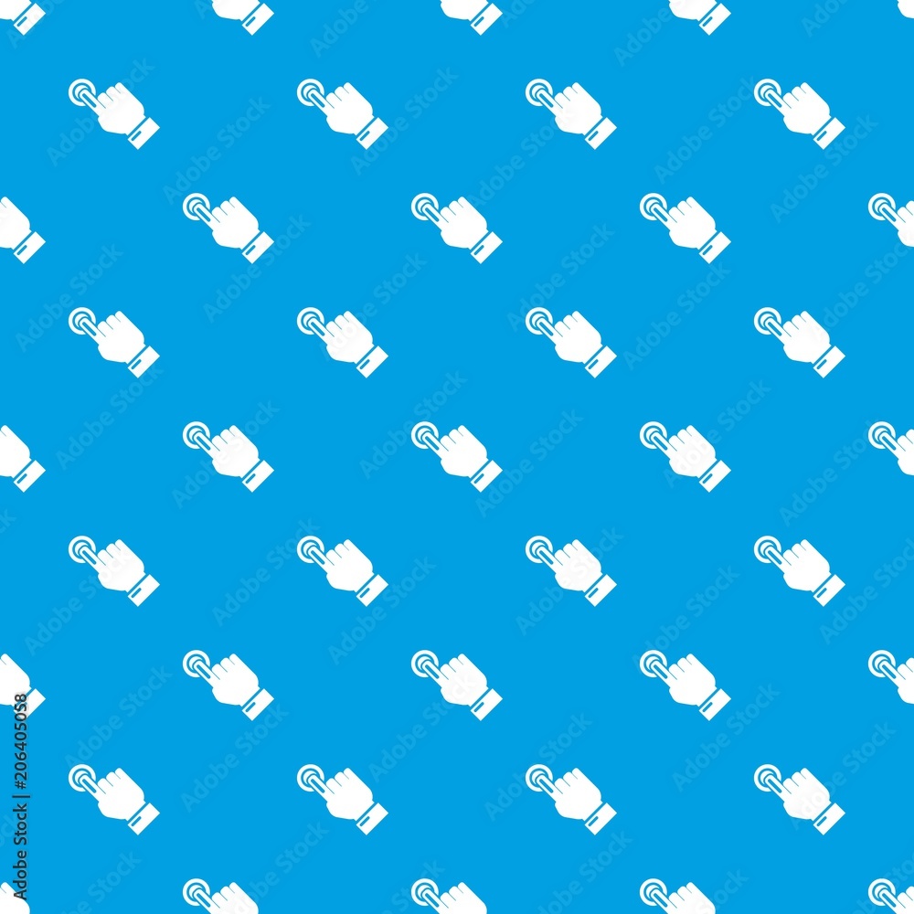 Poster cursor hand click pattern vector seamless blue repeat for any use