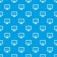 Monitor pattern vector seamless blue repeat for any use