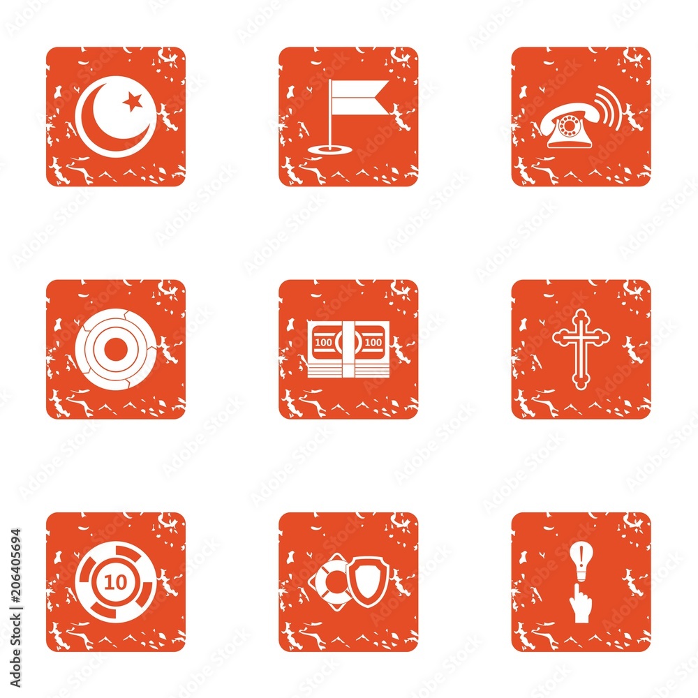 Poster desire icons set. grunge set of 9 desire vector icons for web isolated on white background