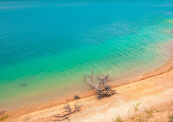 Photo of the view to the beach and water