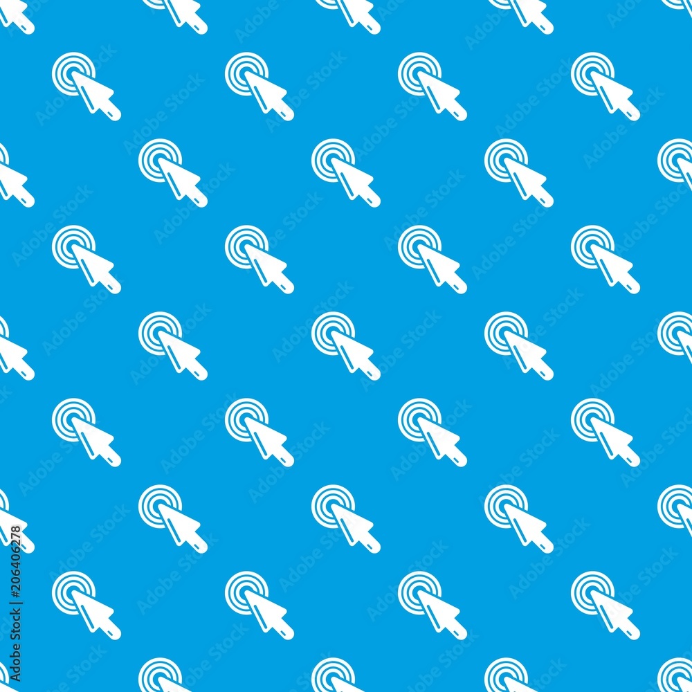 Poster cursor mouse pattern vector seamless blue repeat for any use