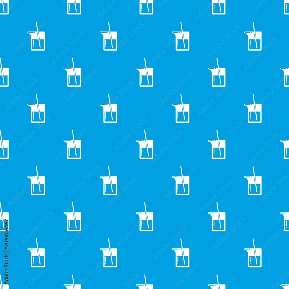 Poster science flask pattern vector seamless blue repeat for any use