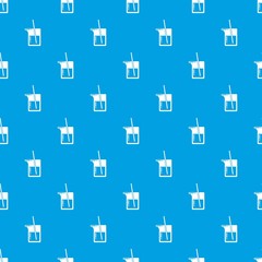 Science flask pattern vector seamless blue repeat for any use