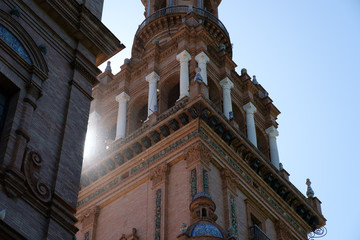 Plaza de Espana - Ein architektonischer Komplex in Sevilla, Spanien (Andalusien)