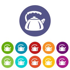 Metal teapot icon. Simple illustration of metal teapot vector icon for web