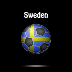 Flag of Sweden in the form of a soccer ball