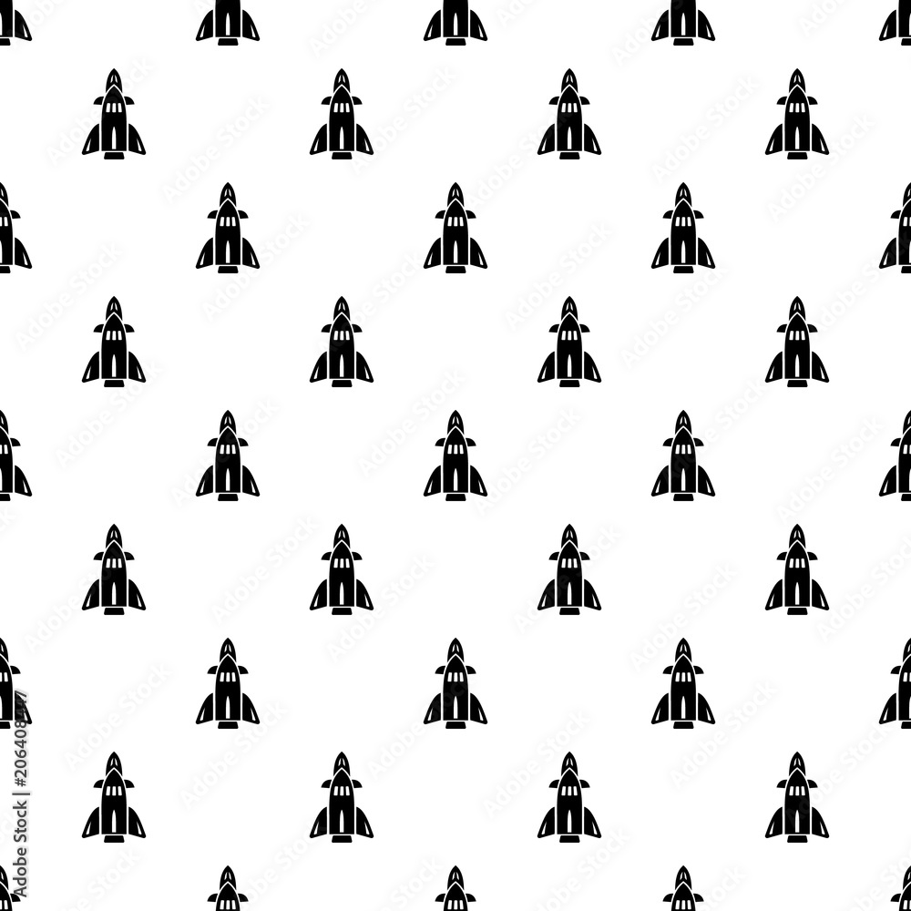 Poster rocket pattern vector seamless repeating for any web design