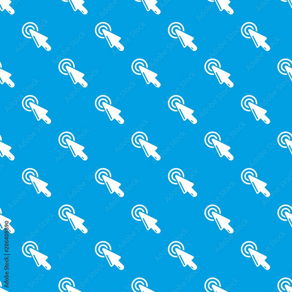 Poster cursor clicking pattern vector seamless blue repeat for any use