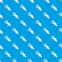Cursor clicking pattern vector seamless blue repeat for any use